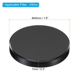 PATIKIL 43mm Lens Cap, 2pcs Camera Lens Cap Cover Universal Lens Filter Stack Cap Front Metal Protective Case Cover with Cleaning Cloth for Photography Camera Filter