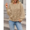 Yousify Womens Open Front Cardigan Sweaters Casual Cable Knit Long