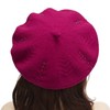 ZLYC Women's Beret Classic French Beret Plain Warm Beret, rhinestones
