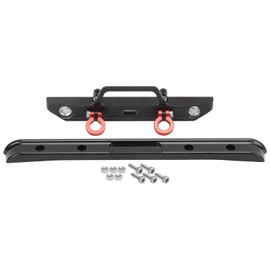 RC Aluminum Front and Rear Bumper Set for Axial SCX24 90081 1/24 RC Car Upgrade PartsBlack