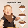 KeaBabies 8-Pack Organic Baby Bandana Drool Bibs - Stylish Unisex