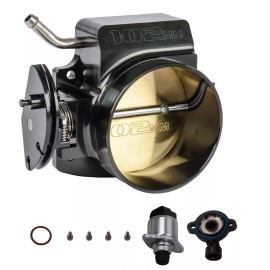 HRC GM LS Throttle Body 102mm 4 Bolt +TPS IAC For GM LS1 LS2 LS6 LS7 LSX Alum Black