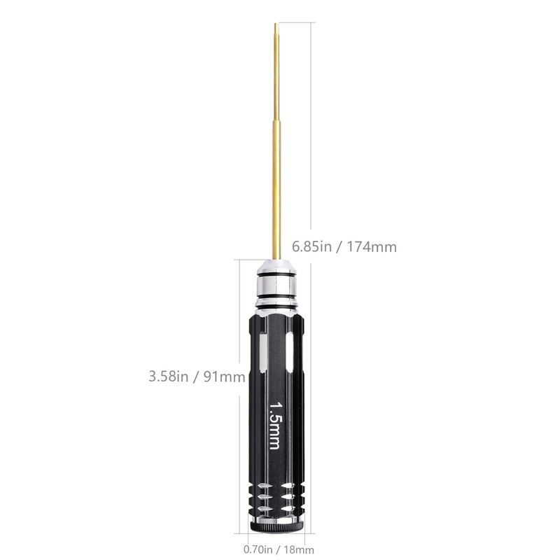 Hobbypark 1.5mm 2.0mm 2.5mm 3.0mm Hex Screw Driver Set Titanium