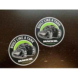 Unbranded MACKIE PRO AUDIO "BUILT LIKE A TANK" 3" STICKERS  2pc set