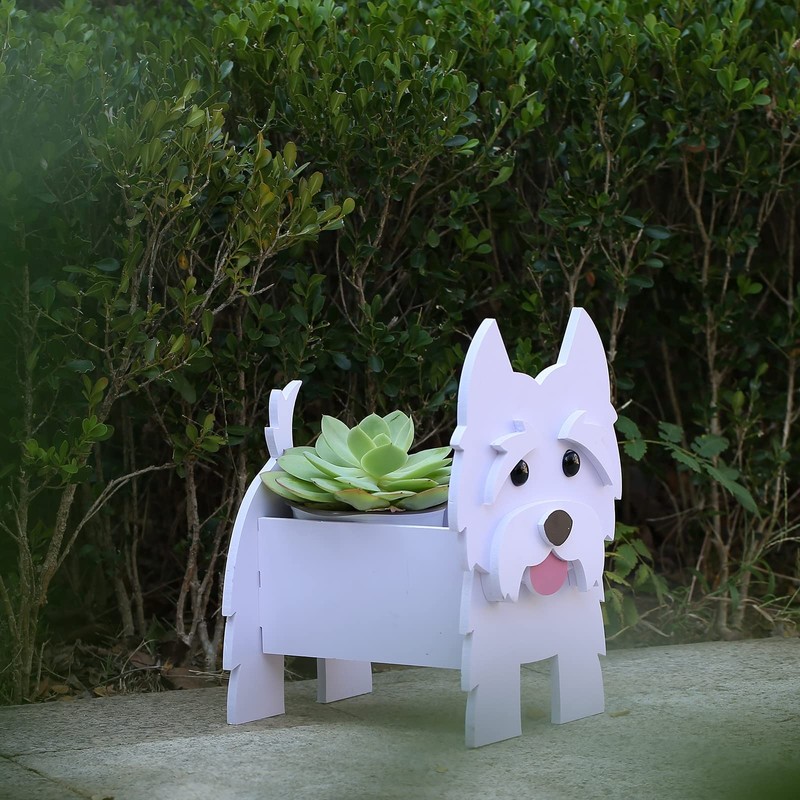 Gochoi Westie - Maceta para perros, lindas macetas de animales