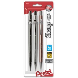 Pentel Sharp P207MBP3M - Portaminas (0,7 mm, varios colores, 3 unidades)
