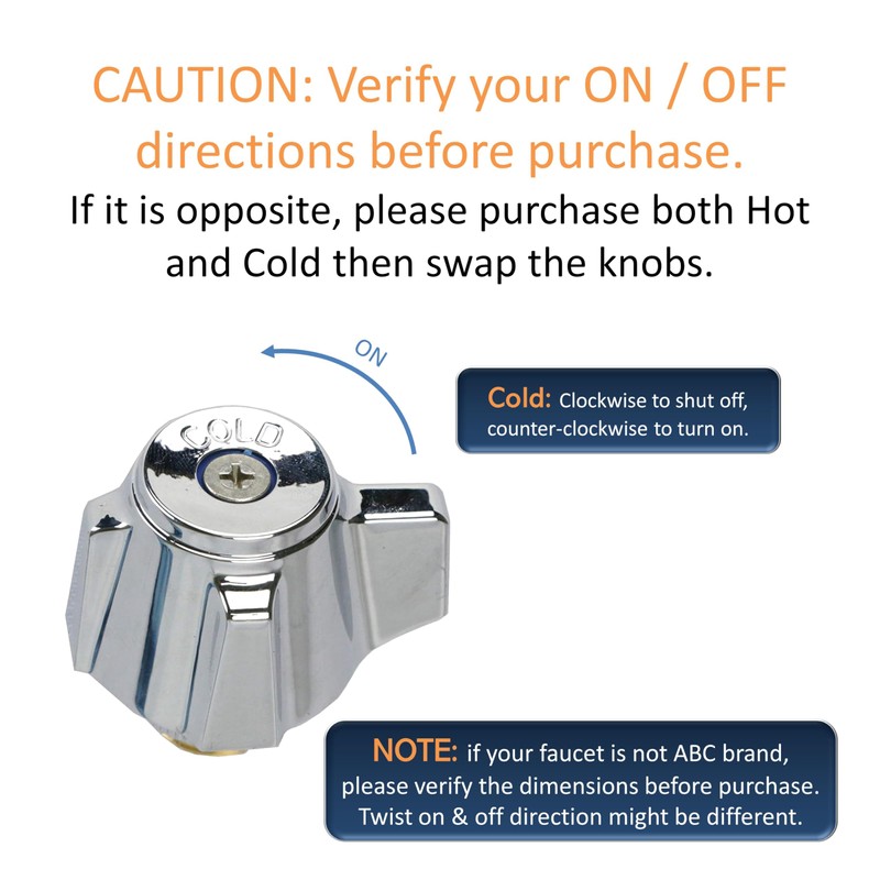 Leyso Cold Knob Handle Kit with Stem for ABC 4"