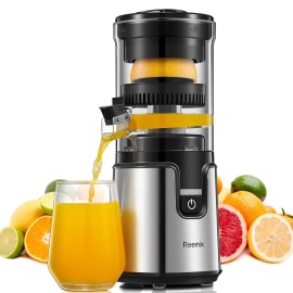 Reemix Electric Citrus Juicer, Lemon Squeezer with Brushed Stainless Steel Body, Fully