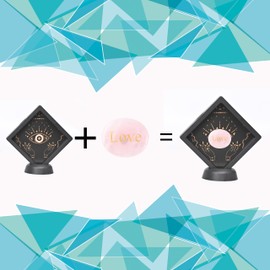 Gemstone Worry Stones 1PC, Rose Quartz with Love Healing Crystal with Engraved Inspirational Word Thumb Palm Stones Inspirational Stones Gift for Women