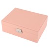 Jewelry Box Organizer 2 Layer Jewelry Storage Case PU Leather
