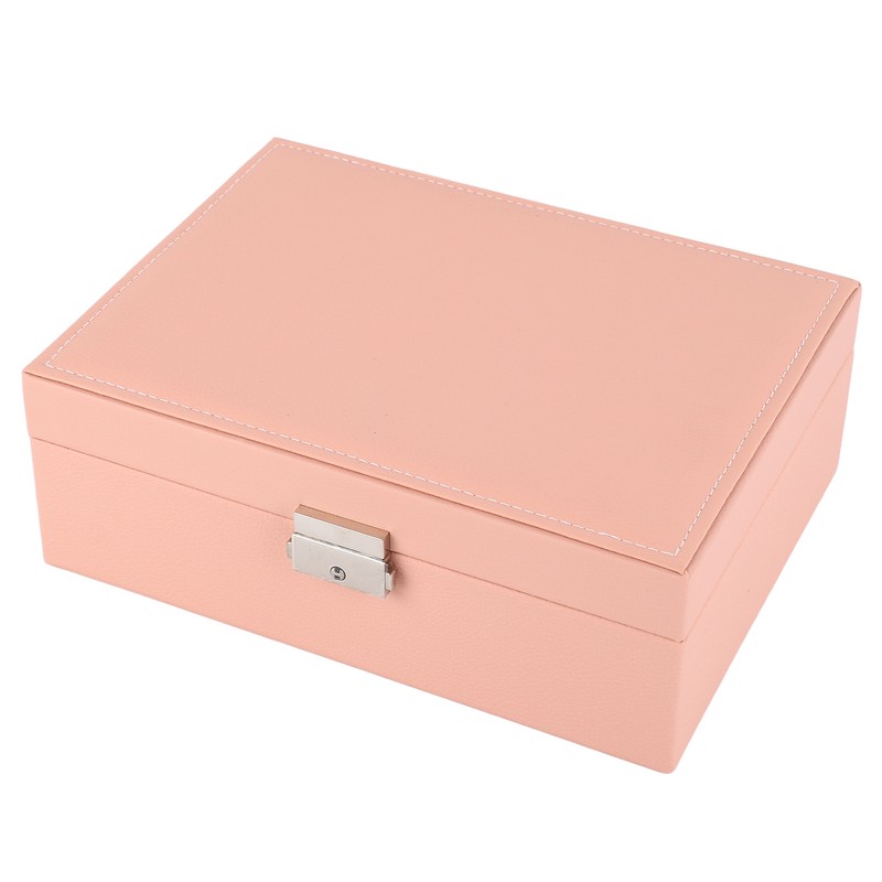 Jewelry Box Organizer 2 Layer Jewelry Storage Case PU Leather