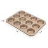 David Burke Kitchen Commerical Weight 12 Cup Muffin Pan Bronze