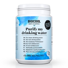 Biocool Water Treatment Tablets, 250 Tabs for Clean Drinking Water in Caravans, Camping, Hiking and Emergencies