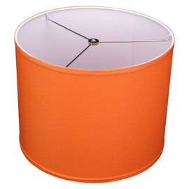 FenchelShades.com 14" Top Diameter x 14" Bottom Diameter 11" Height Cylinder Drum Lampshade USA Made (Carrot)