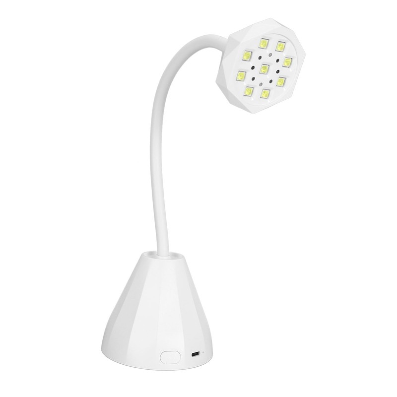 27W Gooseneck Nail Lamp with 9pcs Lamp Chips Flexible Gooseneck