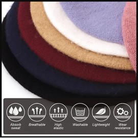 Gadgets Mafia Beret Hat for Women French Beret Hat Wool Beret Hat Plain Vintage Classic Beret Hat,for Winter Autumn Hat Ladies Soft Warm Outdoor Beret Hat Unisex Hat (UK, Alpha, One Size, Black)