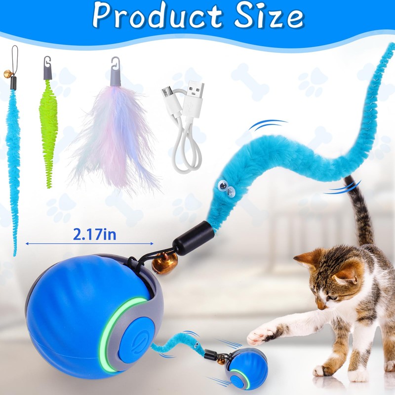 BABORUI BABORUI Interactive Cat Toy Ball - Automatic Interactive Cat