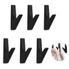JINTANG Set of 6 coat hooks, black matt, coat hooks,