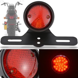 NATGIC Rear Brake Light LED Retro Red Stop Lamp License Plate Light Universal Motorcycle Light Rear Stop Tail Light for Harley