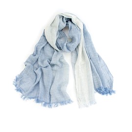 Kyoto Okasa Large Stole, Thin, All Seasons, Cooling Protection, UV Protection, Unisex, blue (sky blue)