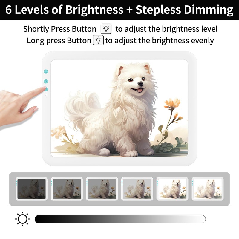 TOHETO A4 Rechargeable Led Super Bright Light Pad Powered by