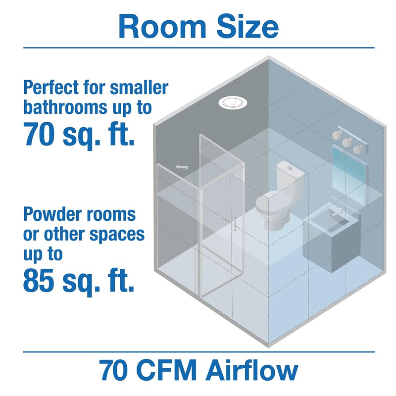 Air King DRLC703 Decorative Round Quiet Exhaust Bath Fan with