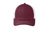 Port Authority Snapback Trucker Cap. C112, Maroon/ White, OSFA