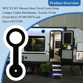 WFCYX 3 Pcs RV Shower Door Latch Strap, Fits Forest River #F100158276 & Jayco #0273349, Black Silicone Latch Straps for RV/Camper/Motorhome/Third Wheel Shower Doors