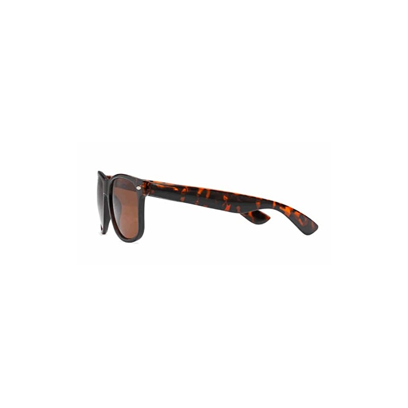 Retro Optix Sunglasses Classic 80’s Vintage Style Design (Tortoise Brown,