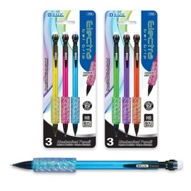 BAZIC Mechanical Pencil 0.7mm Electra Soft Grip, Smooth Writing Pencils Lead, Latex Free Eraser, for Drafting Drawing Sketching (4/Pack), 144-Packs