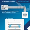 Aluminum 1-Way Vent Cover: Adjustable Curved Blade Air Supply HVAC