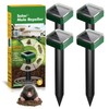 4 Packs Solar Mole Repellent, 2026 Upgraded Ultrasonic Gopher Deterrent