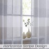 Central Park Gray and Smoke Blue Stripe Sheer Color Block
