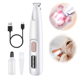 Dog Paw Trimmer for Grooming, 2025 Upgrades Pet Paw Trimmer with LED Light, 35dB Ultra-Low Noise Rechargeable Dog Paw Hair Trimmer Clippers for Dogs Cats Paws Eyes Ears Face Rump