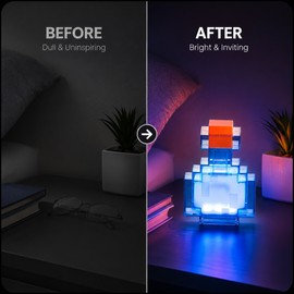 Potion Bottle Night Light for Gaming Decor – 7-Color Tap Control LED Lamp for Bedroom, Desk & Gifts