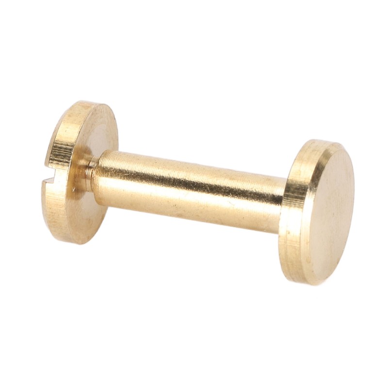 50 Set Binding Rivet Round Flat Head Brass Slot Screw