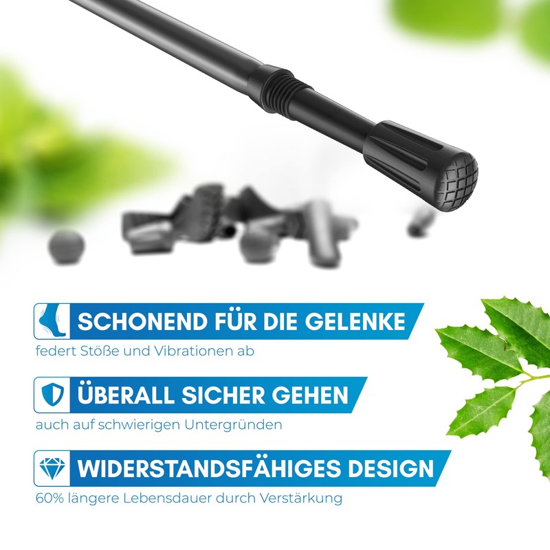 NORDMUT® Nordic Walking Poles Rubber Buffer [Pack of 14] Hiking