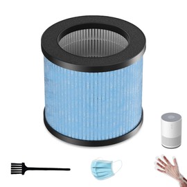 TPAP002 HEPA Replacement Filter, Compatible with TOPPIN TPAP002 Air Purifier and Comfy Air C1, 3-in-1 H13 True HEPA and Activated Carbon Pre-Filter, Part# TPFF002, 2-Pack