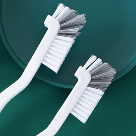2PCS Dish Brush Set Kitchen Cleaning Brush for Corners and Edges Bottle Bathroom Grout Scrub Brushes Sink Brushes with Handle for Cleaning Small Spaces Dishes Household Use