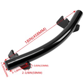 ECOTRIC Front Bumper Guard Protector Compatible with John Deere X300, X304, X310, X320, X324, X350, X360, X300R, X500, X520, X530, X534, X540 Garden Lawn Mower Tractor Gurad for BM23056 Steel Black