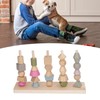 Stack Matching Set Educational Wood with 10 Cards Geometric Shape