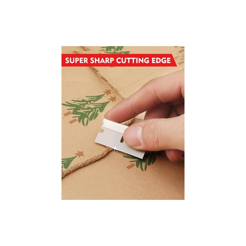 WORKPRO 100-Pack Single Razor Edge Blades, Industrial Scraper Razor Blades,