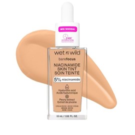 Base de Maquillaje Tinta Serum Niacinamida, Ácido Hialuronico, Vitamina E, Cobertura Ligera,Acabado Natural Piel efecto Luminoso y Brillante, Libre...