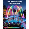 Solar Pool Fountain with Lights, Dual-Head Adjustable Spray, Timer