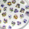 50pcs PET Transparent Clear Purple Violet Flower Vinyl Stickers Decals