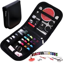 Travel Sewing Kit, Sewing Kit Basic Equipment, Sewing Kit, Includes Sewing Thread, Needles, Scissors, Sewing Accessories, Buttons etc., Sewing Kit for Adults, Beginners, Families, Travel and