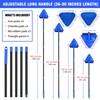 Dolanx Wall Mop Cleaner Long Handle 80 inches, 180° Folding