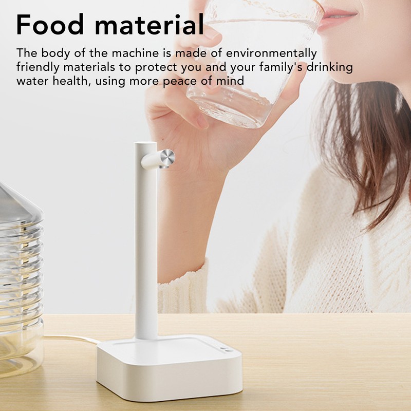 Desktop Water Bottle Dispenser White Extended Hose Low Noise Automatic
