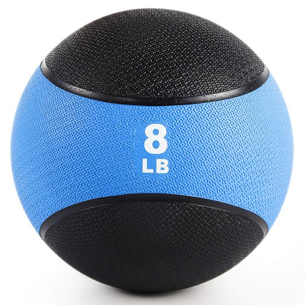 RitFit Weighted Medicine Ball - Non-Slip Rubber Shell & Dual Texture Grip - Workout Exercise Ball for Core Strength, Balance Training, Coordination Fitness - Multiple Weights & Colors