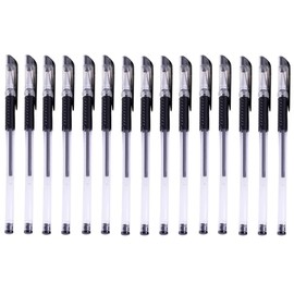 15 pcs gel pens economy pack, Fine tip quick-drying, great smooth writing experience best for home, schools & offices (15 pens/pack) (Black)